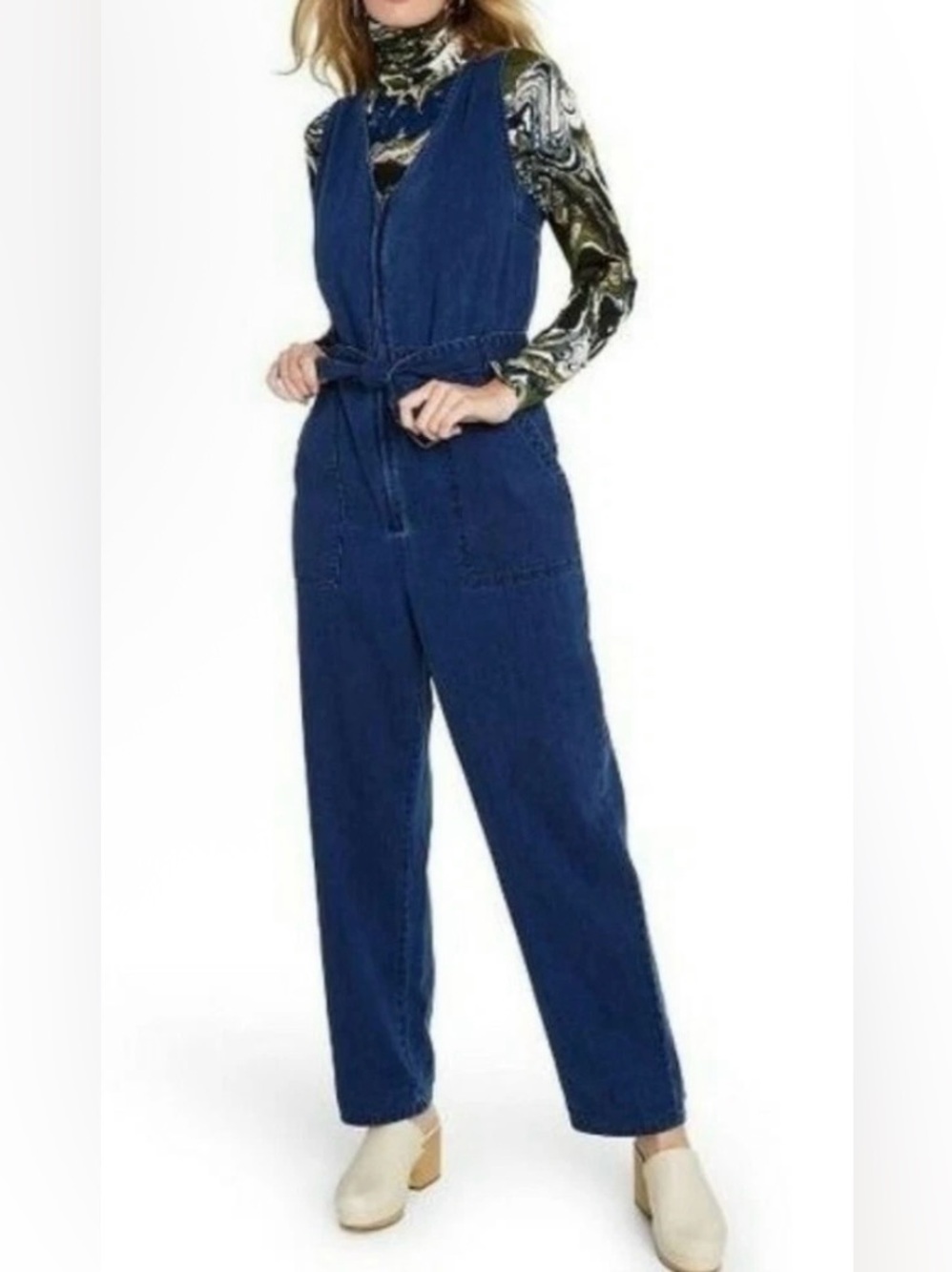 Rachel Comey x Target Dark Wash Denim Belted Jumpsuit - Size 4